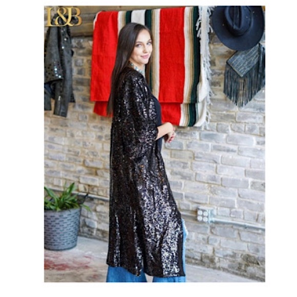 Black Sequin Duster - Picture 2 of 2